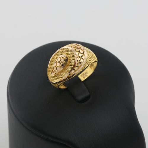 خاتم ذهب بتصميم قطرة ذهبية - عيار 21