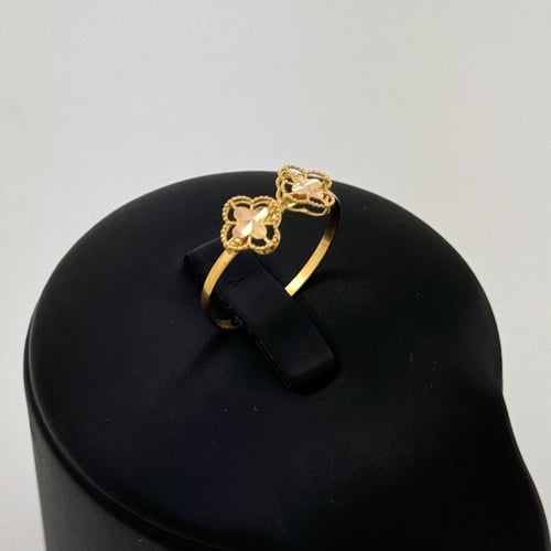 طقم ذهب ذهب صافي رسم ورود و اشكال هندسية فاخرة - ع...