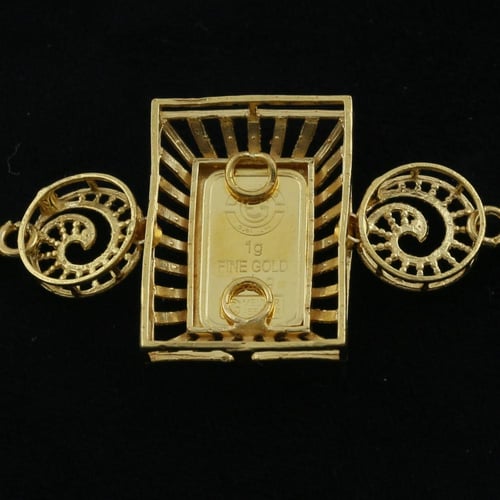 اسوارة عيار 21 مزينة بسبيكة عيار 24