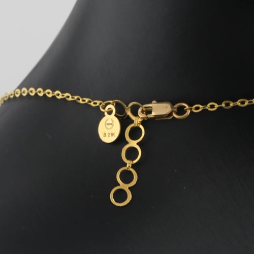 عقد ذهب بأشكال هندسية - عيار 21