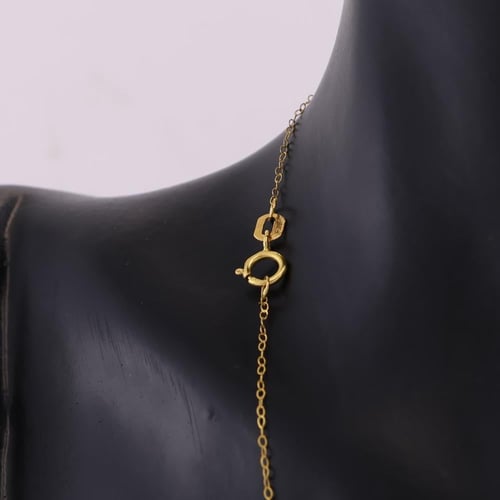 عقد ذهب مربعين متداخلين ذهب خالص - عيار 21