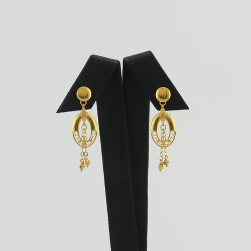 طقم ذهب اوراق الورد ودقات الليزر - عيار 21