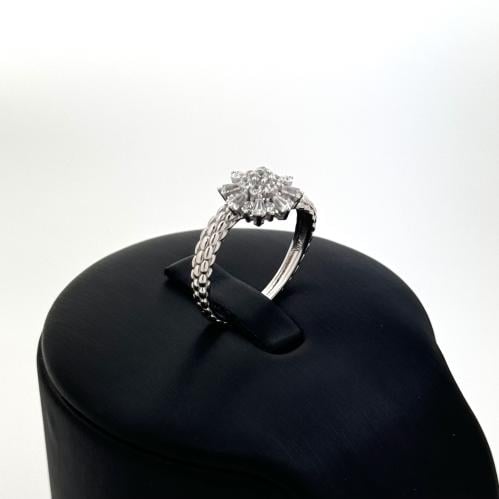 خاتم ذهب ابيض تصميم الماس من تشكيلة أكسترا - عيار1...