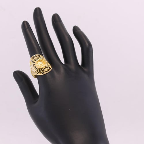 خاتم ذهب زخرف هندسي عيار 21