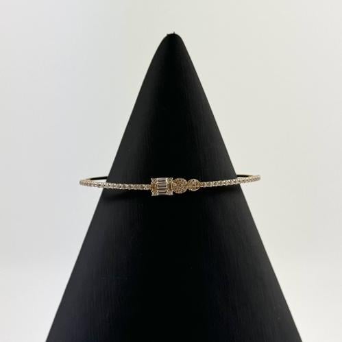 اسوارة ذهب اطفال تصميم الماس قص باقوتي و روند - عي...