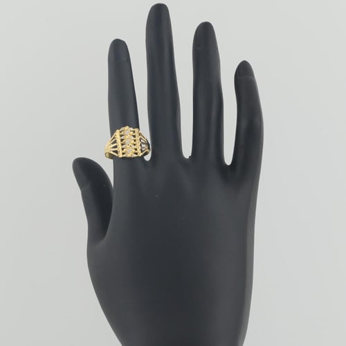 خاتم ذهب متجانس مع لون الابيض في المنتصف - عيار 21