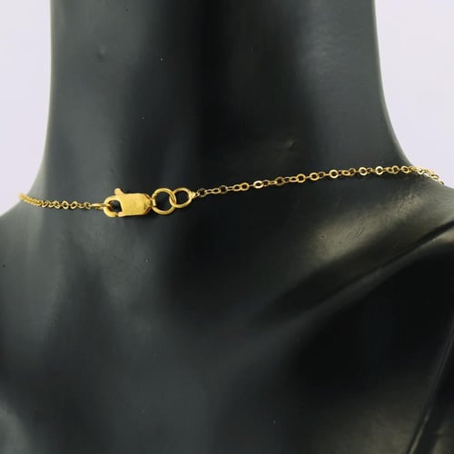 عقد ذهب ثلاث ازهار مع جنزير - عيار 21