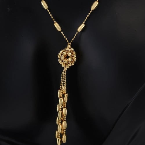 سبحة ذهب صافي تصميم حصري - عيار 21