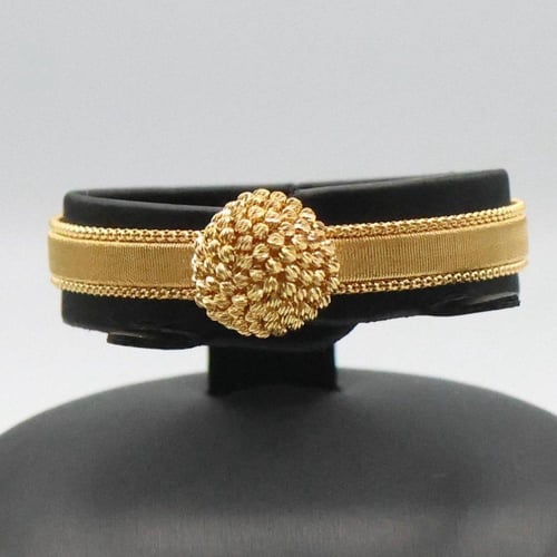 اسوارة ذهب كرات الذهب لامع - عيار 21