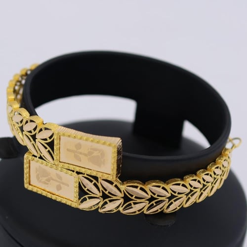 اسوارة وخاتم ذهب غصن الزيتون مع سبائك - عيار 21