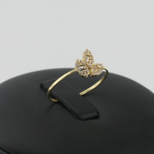 نصف طقم ذهب مشرق تصميم الماس - عيار 18