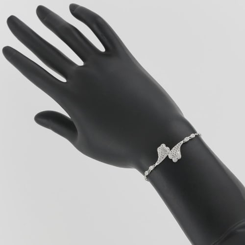 اسوارة ذهب ابيض لامع - عيار 18