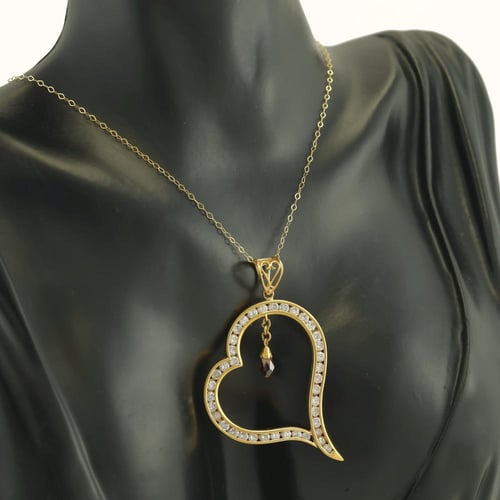 عقد ذهب قلب كبير - عيار 21