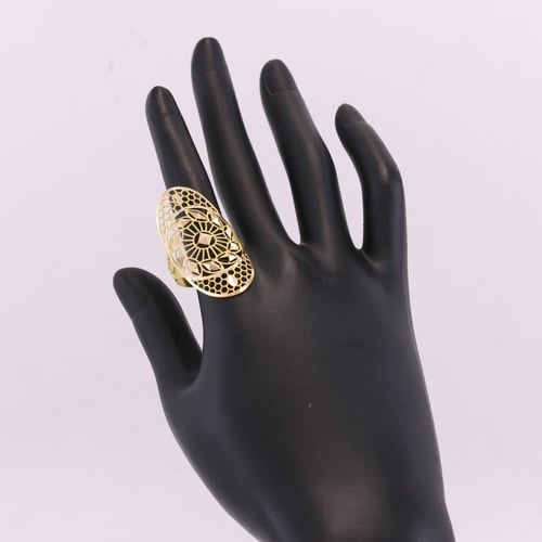 خاتم ذهب خيوط ذهب مع ترنقل الذهب عيار 21