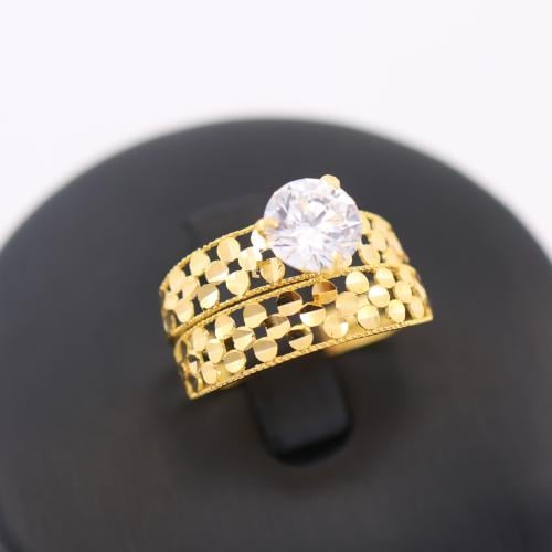 خاتم ذهب توينز اوفال عيار 21