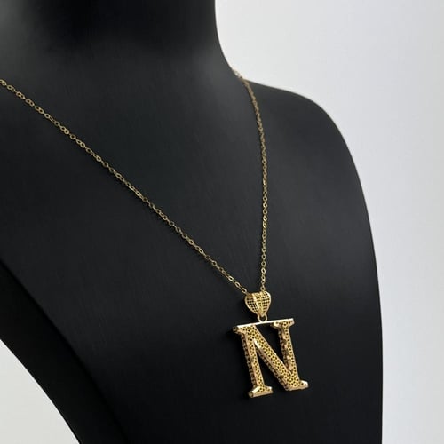 عقد ذهب حرف N - عيار 21