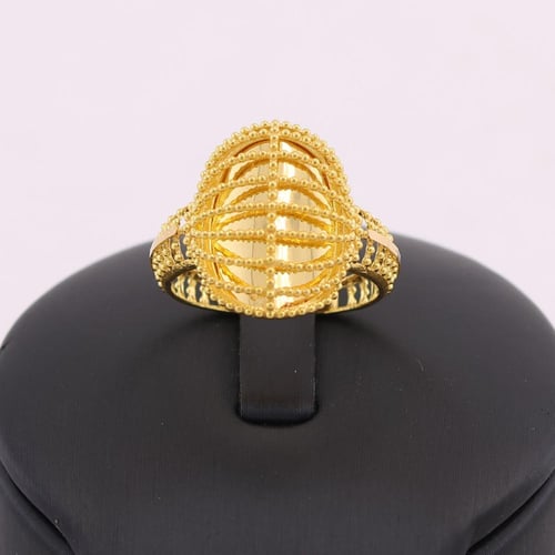 خاتم ذهب صافي بيضاوي - عيار 21