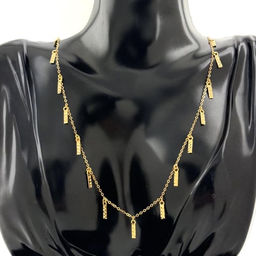 تشوكر ذهب مع مستطيلات الذهب الخالص - عيار 21