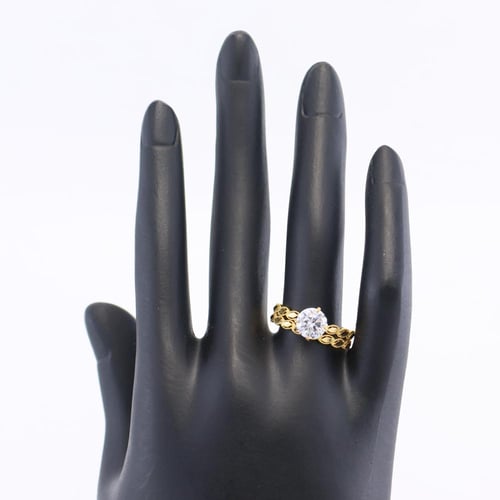 خاتم ذهب توينز غصن الزيتون نحيف عيار 21