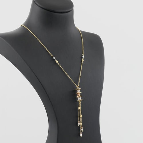 عقد ذهب كرات الليزر تصميم حديث - عيار 18