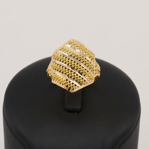 خاتم ذهب هندي مع حبيبات– عيار 21