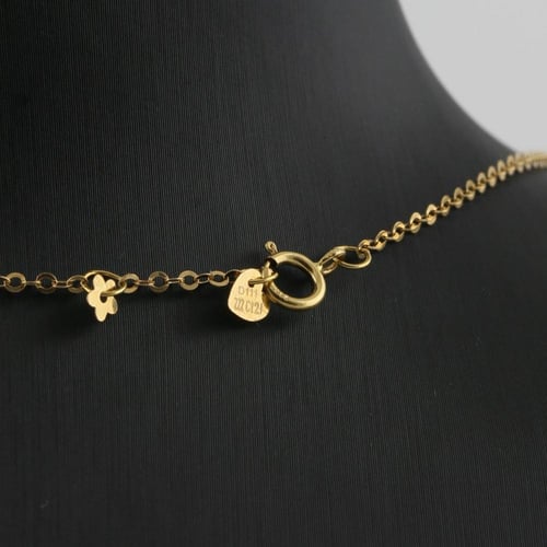 عقد ذهب كرة الليزر مع قطع الذهب - عيار 21