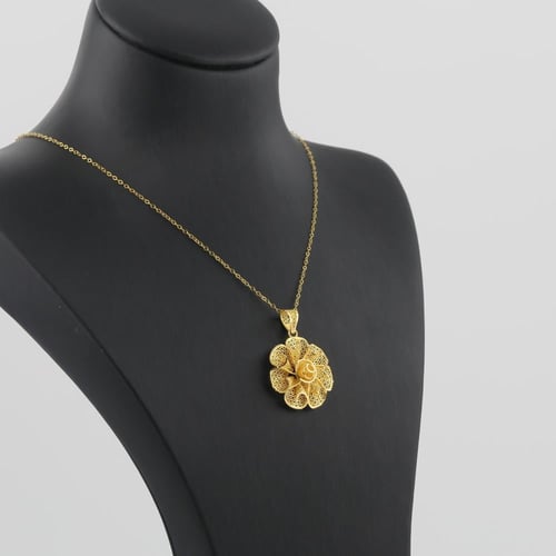 نصف طقم ذهب لفات الورد - عيار 21