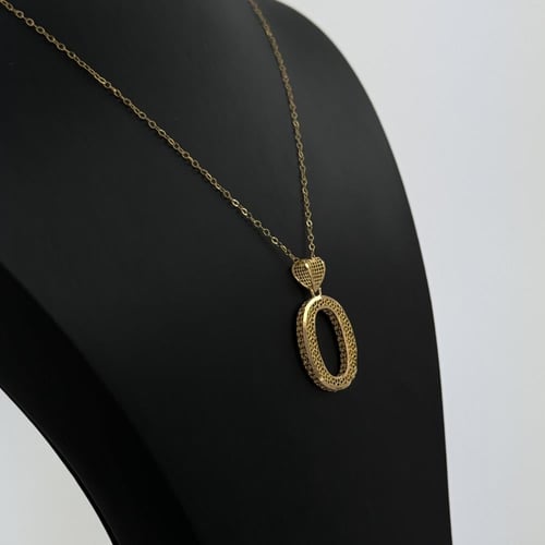عقد ذهب حرف O - عيار 21