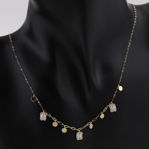 تشوكر ذهب قصات الباقييت مع دوائر الذهب - عيار 18