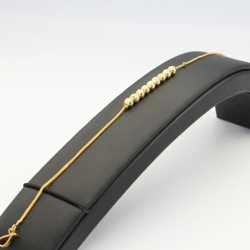 اسوارة ذهب كرات لامعه متحركة ذهب نقي - عيار 21