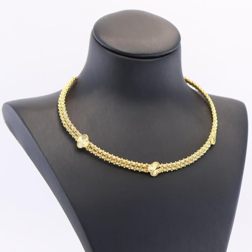 طقم ذهب دوريكا الايطالي مع ازهار كليف - عيار 21