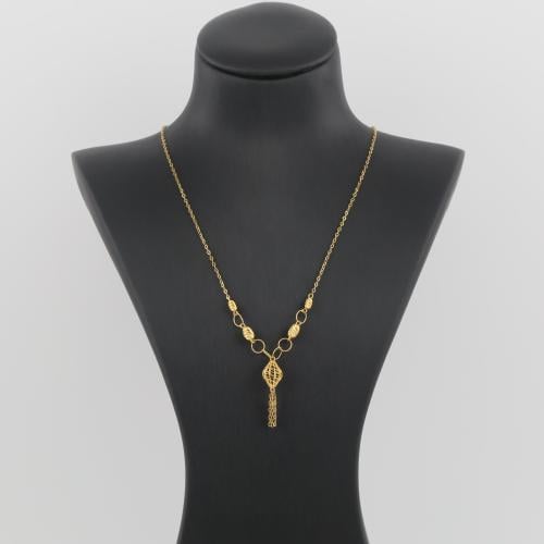 عقد ذهب هندسي - عيار 21