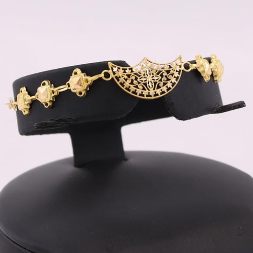 طقم ذهب الشراع مع ازهار مطعم بجنيهات - عيار 21