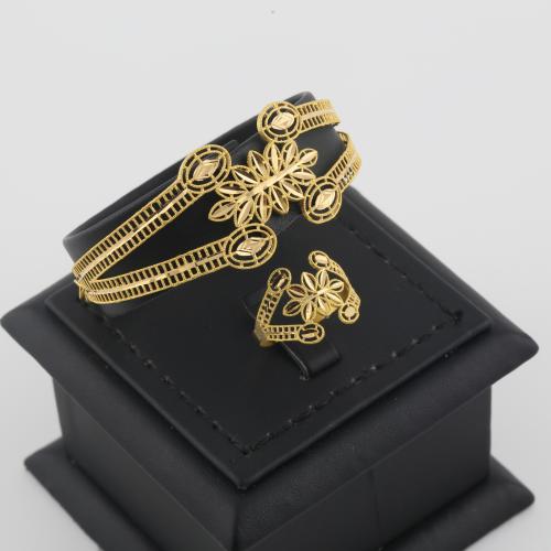 اسوارة و خاتم ذهب غصن الزيتون - عيار 21