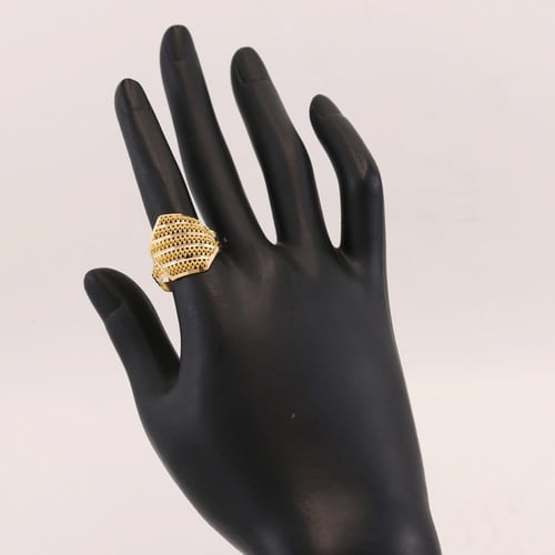 خاتم ذهب هندي مع حبيبات– عيار 21