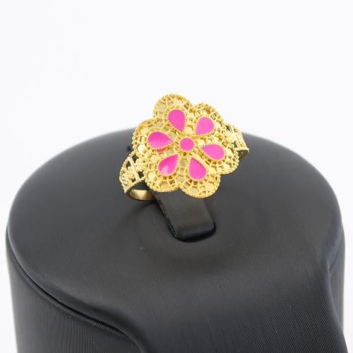 خاتم ذهب زهرة الارجوانية عيار 21