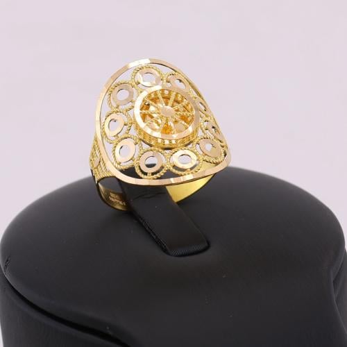 خاتم ذهب رودير مع دوائر الذهب عيار 21