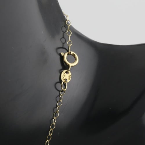 عقد ذهب بيير تصميم الماس لون اخضر - عيار 18