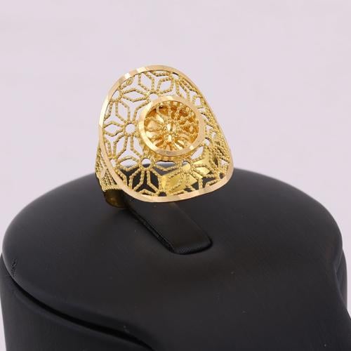 خاتم ذهب نقش ازهار عيار 21