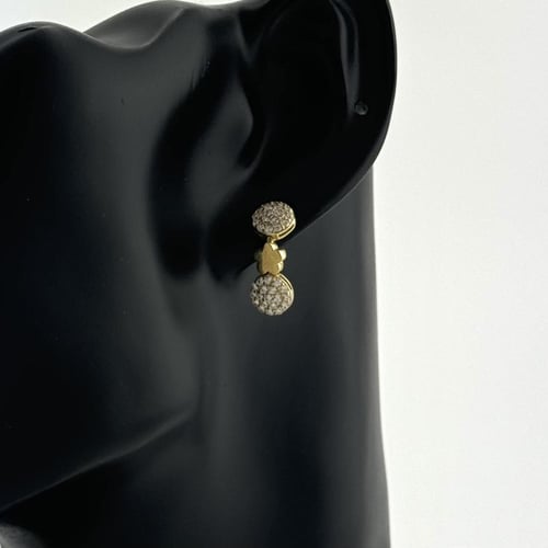 حلق ذهب قالب ورود تصميم الماس يتوسطهم نجم - عيار 1...