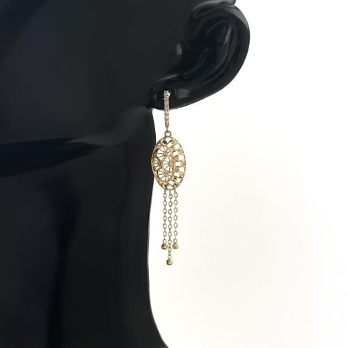 حلق ذهب رونق الذهب - عيار 21