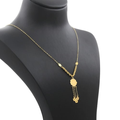 نصف طقم ذهب ازهار مع مبروم - عيار 21