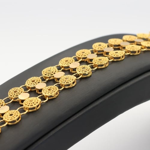 اسوارة ذهب عريض ملكي ذهب خالص - عيار 21