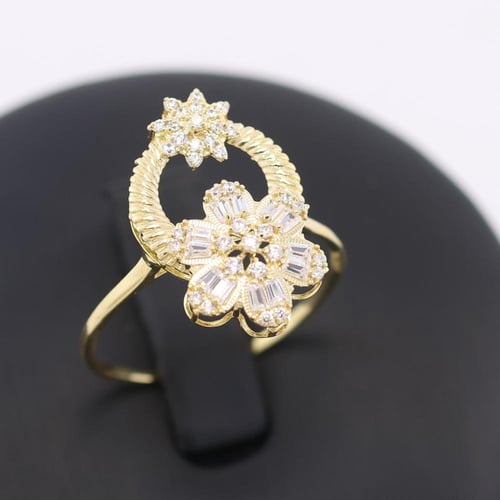 نصف طقم ذهب زهرتي الياسمين – عيار 18