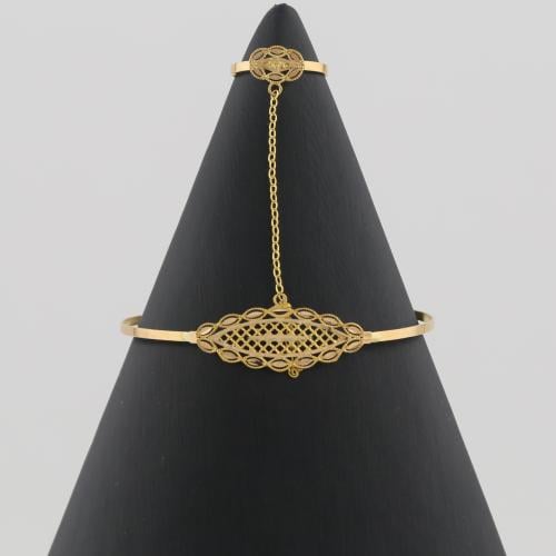 كف ذهب اطفال بتصميم انيق - عيار 21