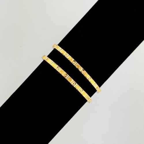 غوايش ذهب اطفال منقوش ليزر - 11 سم