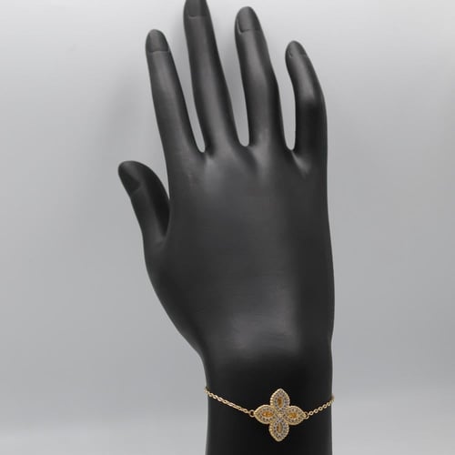 اسوارة ذهب زهرة تصميم الماس ايطالي - عيار 18