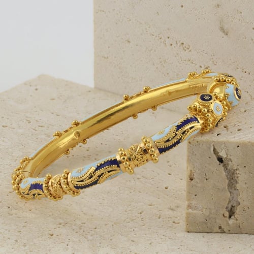 اسوارة ذهب سوبر قوية لونين الميناء الازرق و السماو...