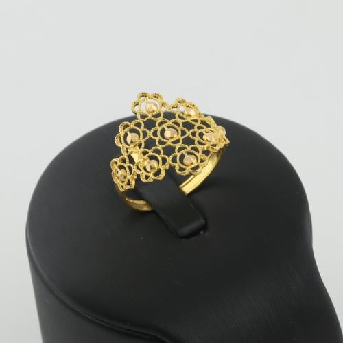 خاتم ذهب ازهار متجانسة - عيار 21