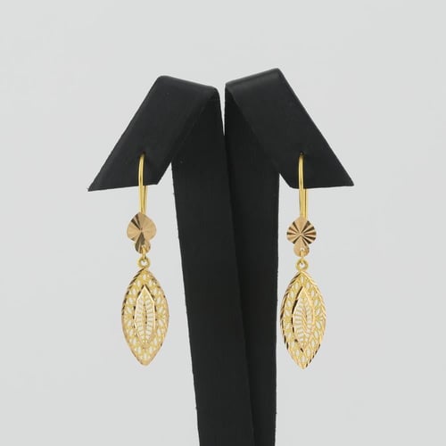 حلق ذهب صافي ليفر - عيار 21